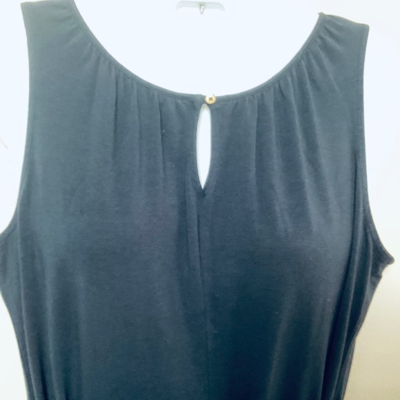 Lands End Jersey Sleeveless Keyhole Belted Dress - MP - Picture 3 of 5